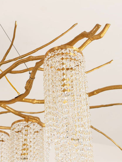 Elegant Modern Art Glass Crystal Chandelier with Adjustable Lighting