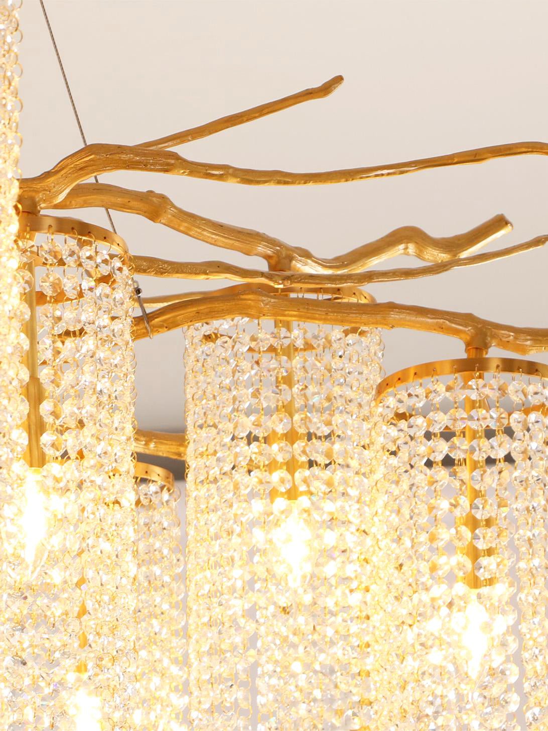 Elegant Modern Art Glass Crystal Chandelier with Adjustable Lighting