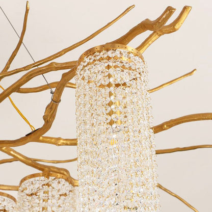 Elegant Modern Art Glass Crystal Chandelier with Adjustable Lighting