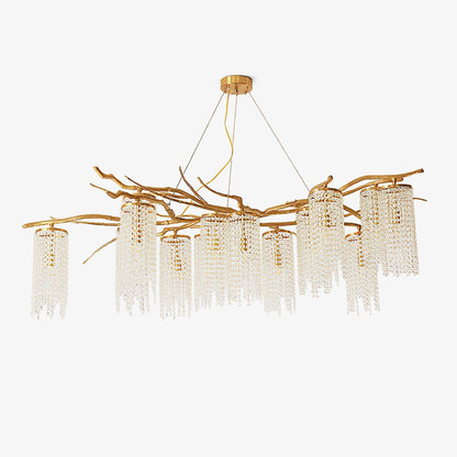 Elegant Modern Art Glass Crystal Chandelier with Adjustable Lighting