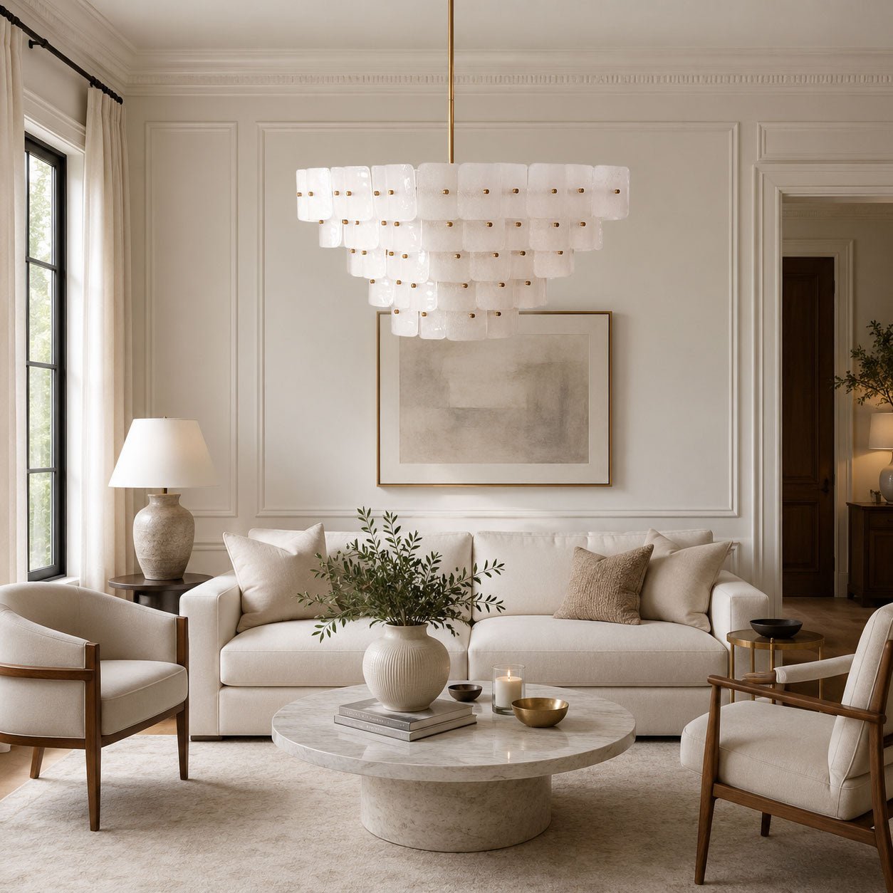 Francis Chandelier - Elegant Lighting Fixture with Adjustable Height &