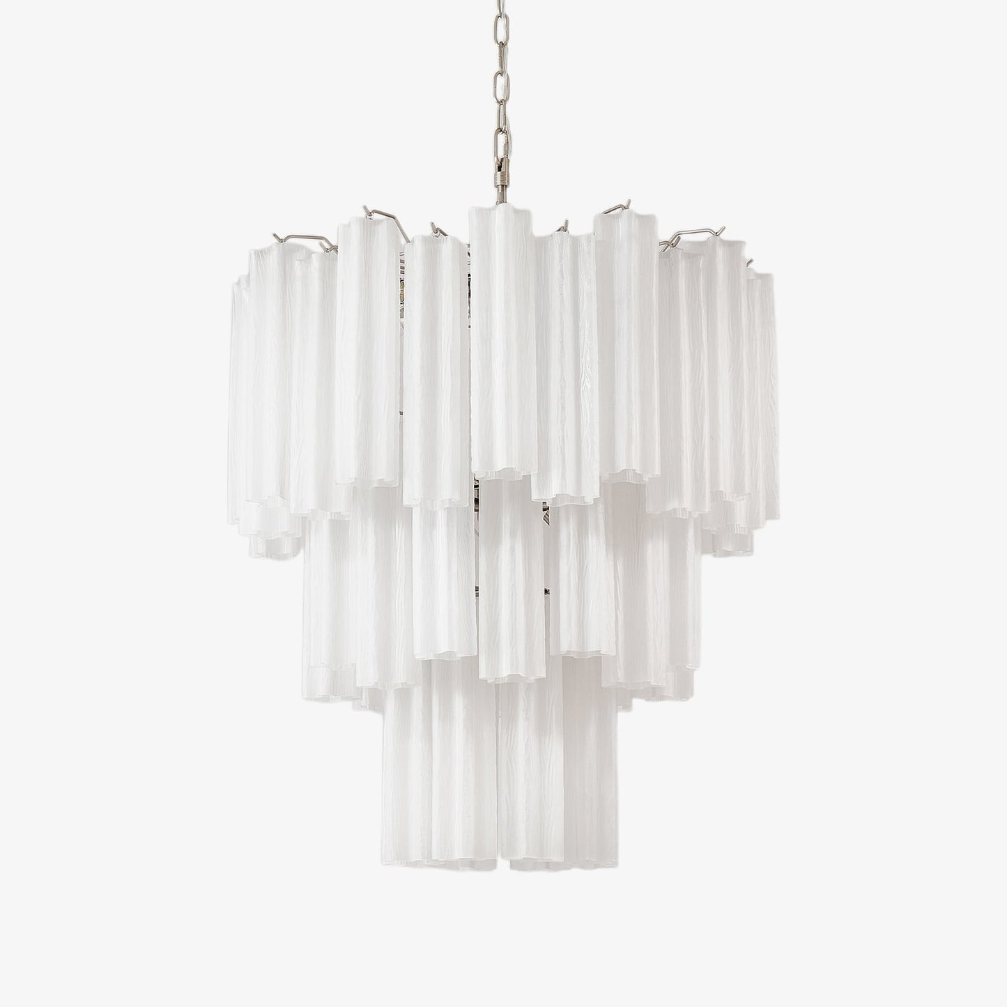Frosted Glass Tubes Chandelier - Modern Design with Adjustable Height