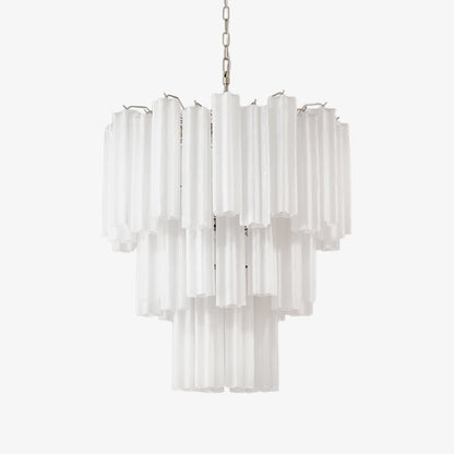 Frosted Glass Tubes Chandelier - Modern Design with Adjustable Height