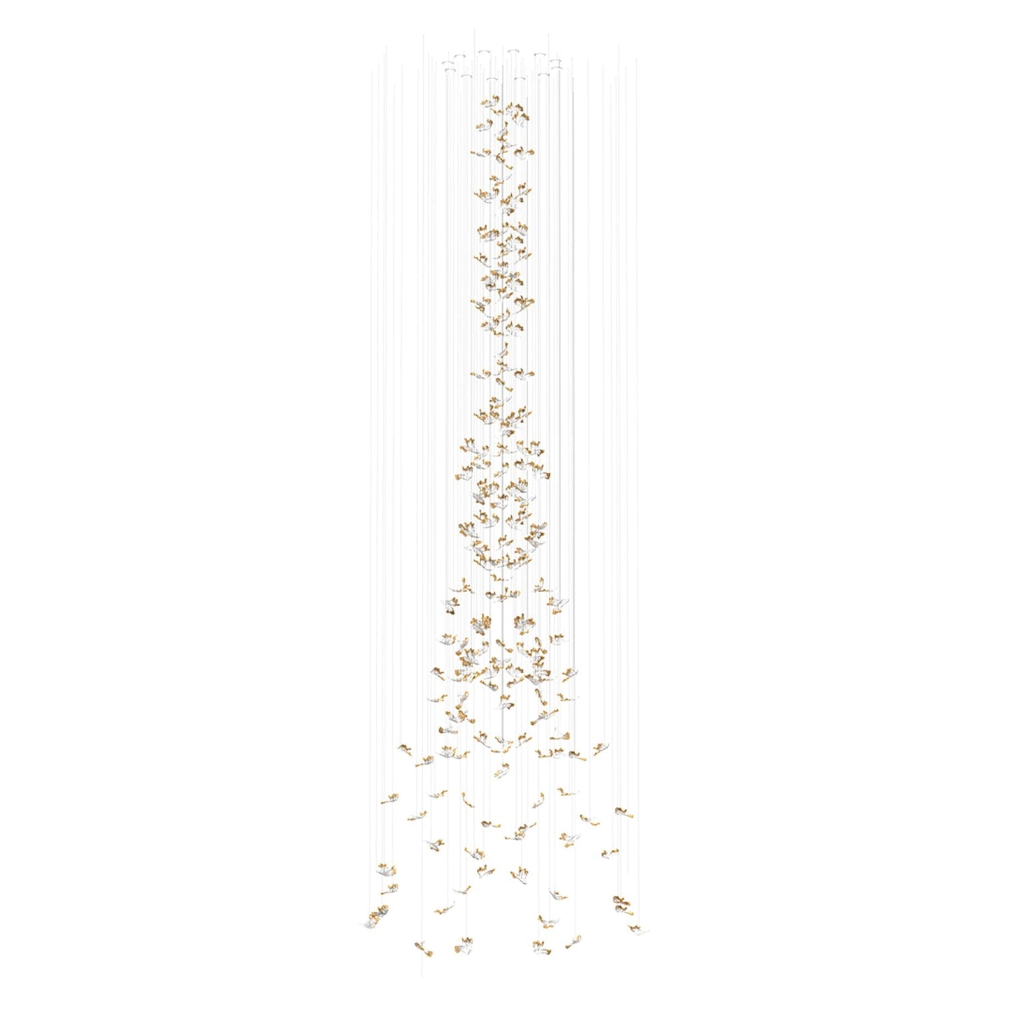 Frosted Petals Frozen Chandelier - Elegant Design with LED Lighting