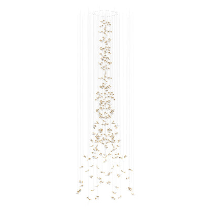 Frosted Petals Frozen Chandelier - Elegant Design with LED Lighting