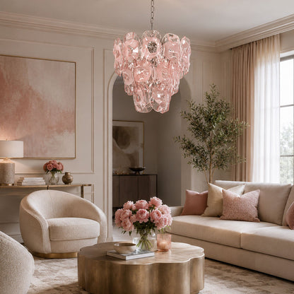 Frostelle Modern Glass Chandelier - Elegant Design, Adjustable Height