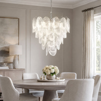 Frostelle Modern Glass Chandelier - Elegant Design, Adjustable Height
