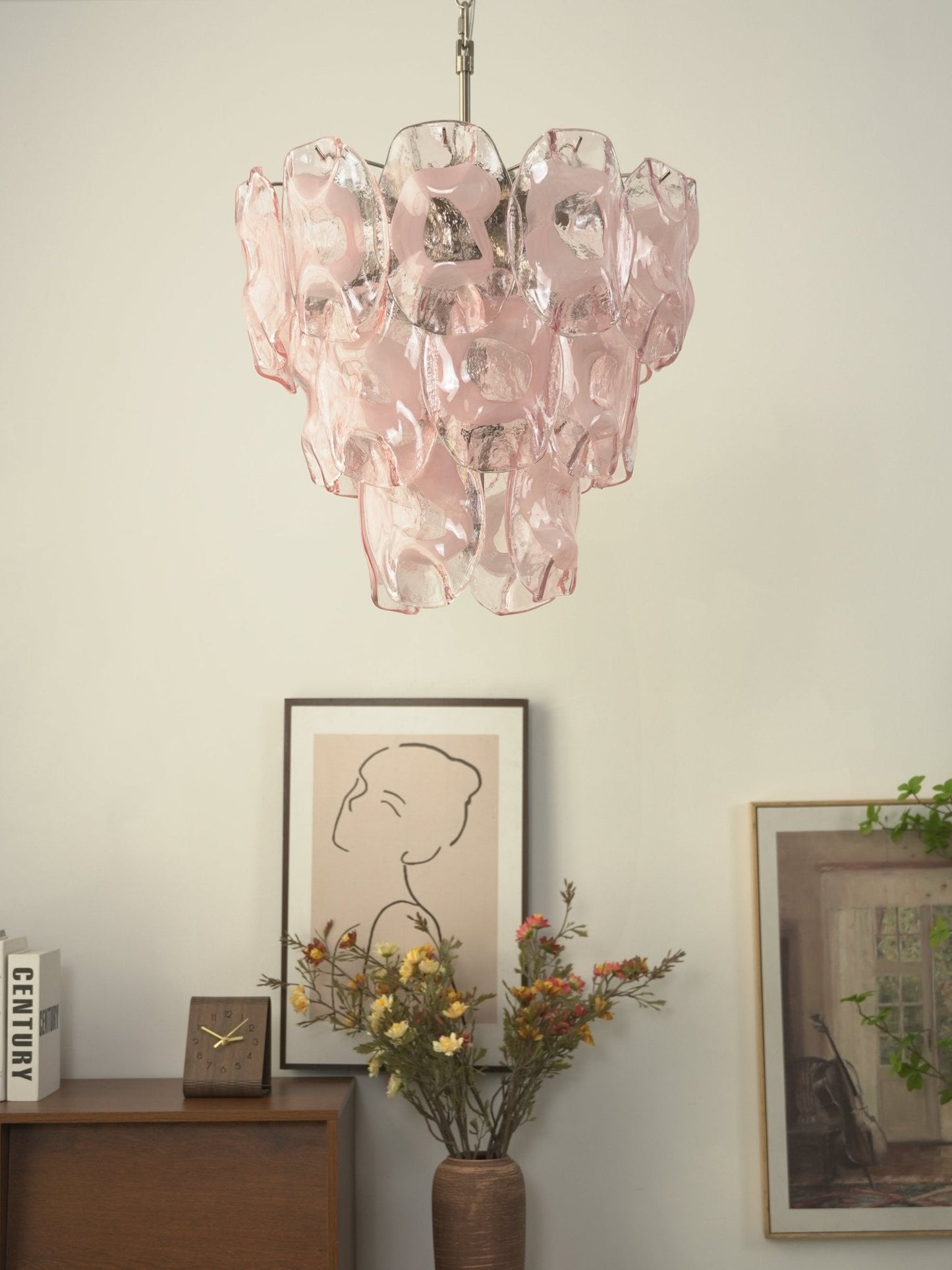 Frostelle Modern Glass Chandelier - Elegant Design, Adjustable Height