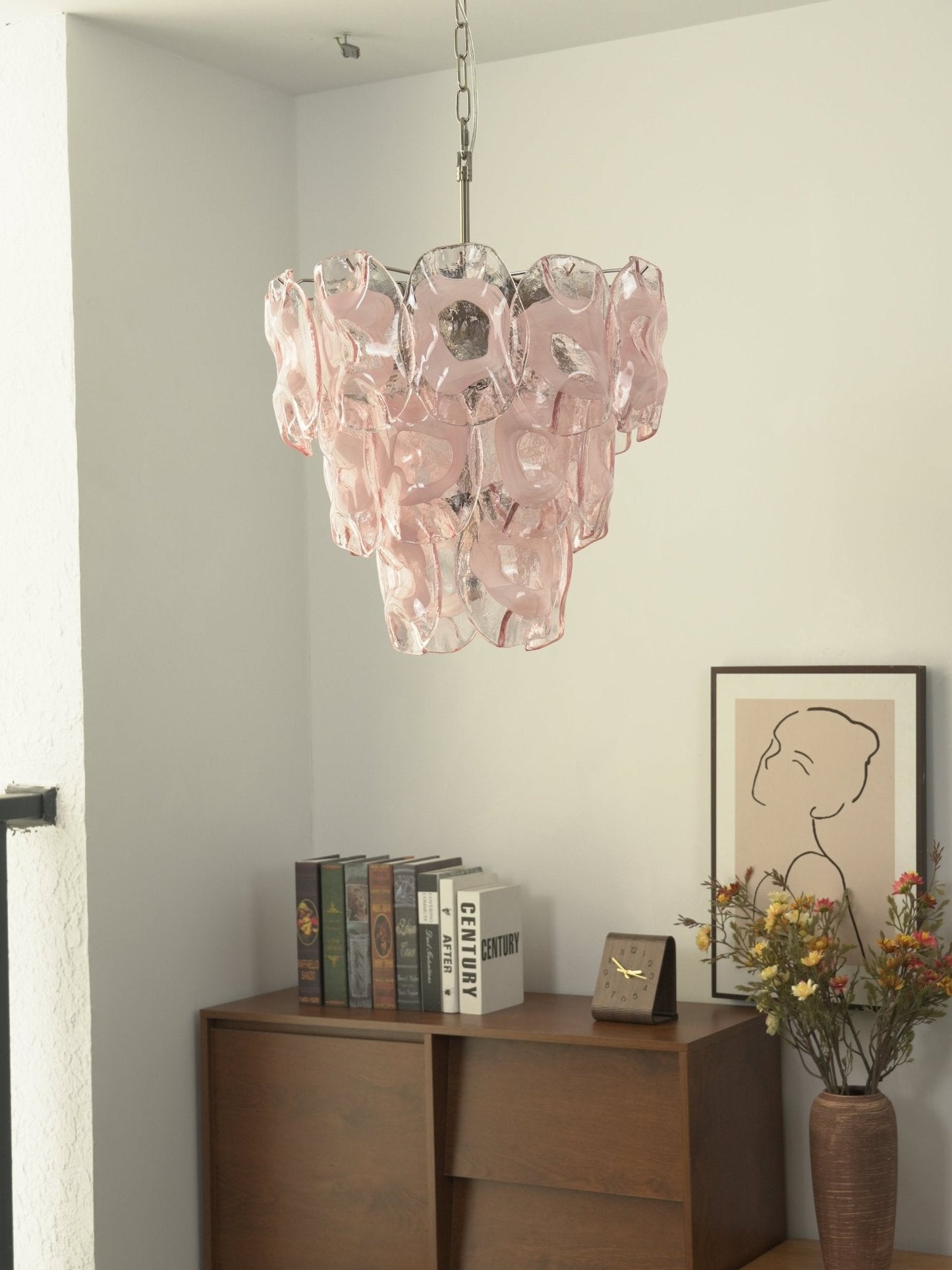 Frostelle Modern Glass Chandelier - Elegant Design, Adjustable Height