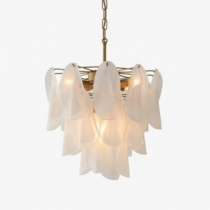 Elegant Fuchsia Chandelier - Adjustable Height, Energy-Efficient LED