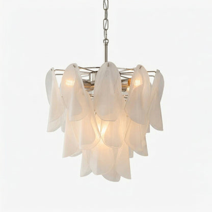 Elegant Fuchsia Chandelier - Adjustable Height, Energy-Efficient LED