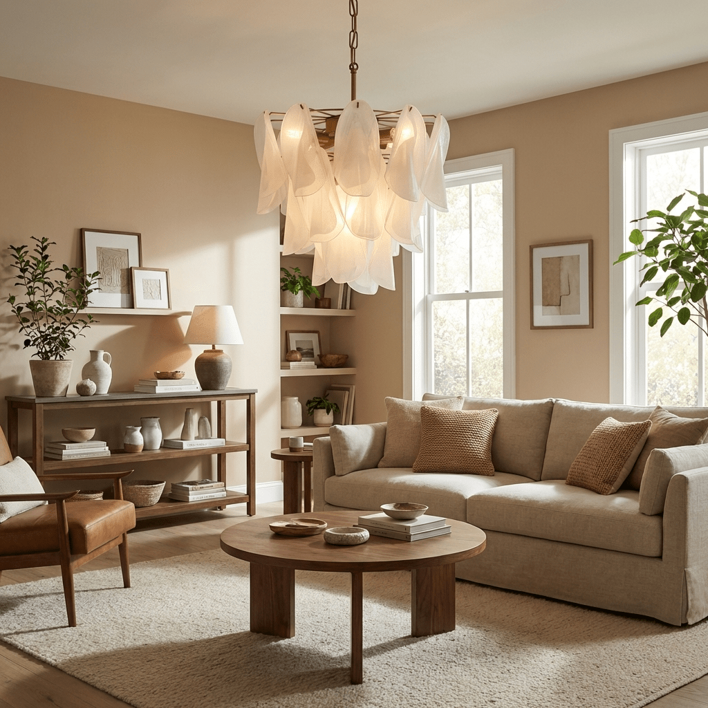 Elegant Fuchsia Chandelier - Adjustable Height, Energy-Efficient LED