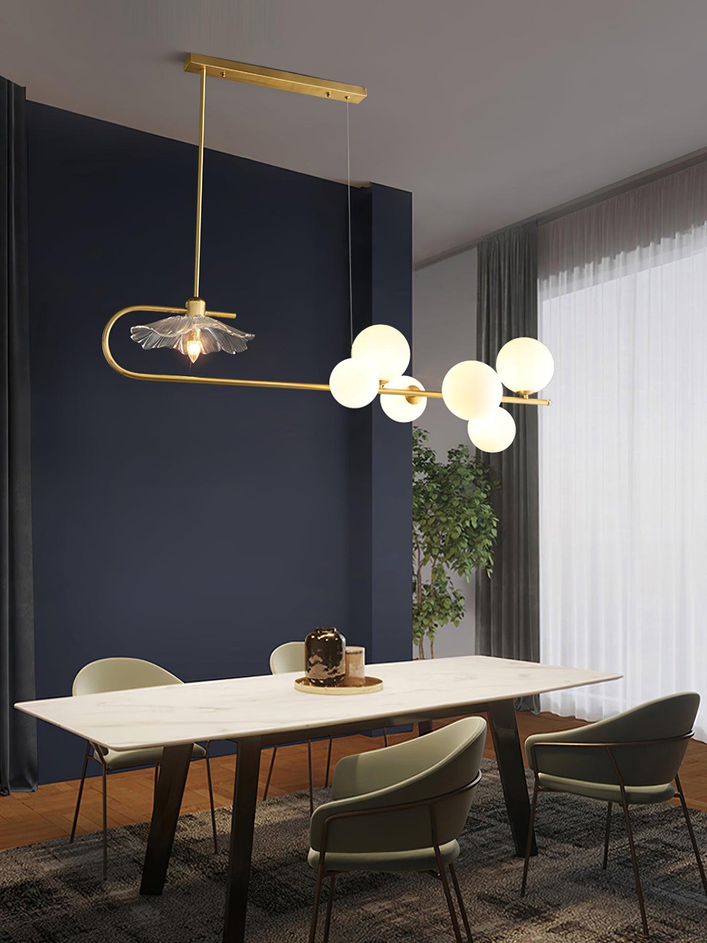 Fulesi Elegant Crystal Chandelier with Adjustable Brightness & Remote