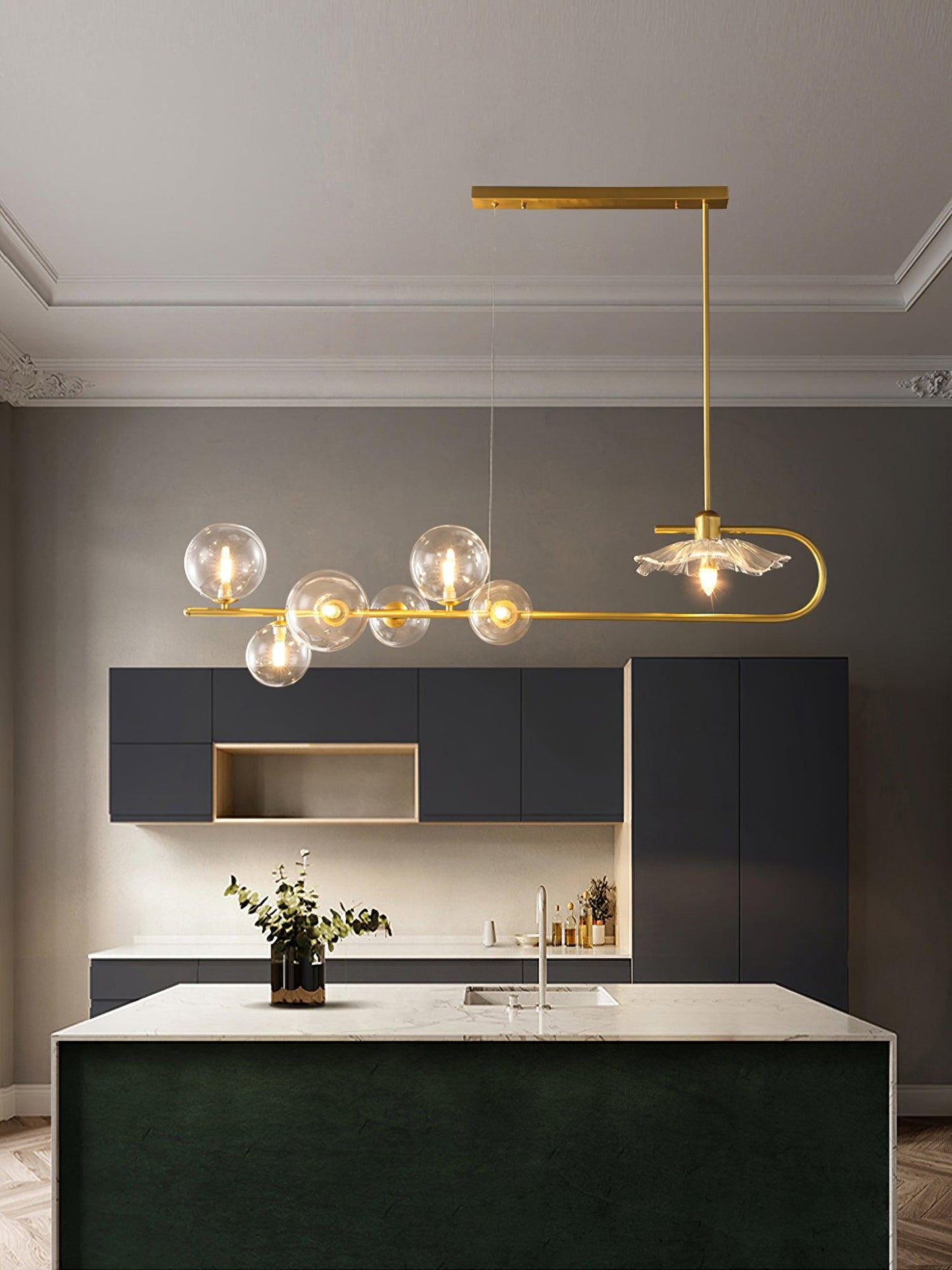 Fulesi Elegant Crystal Chandelier with Adjustable Brightness & Remote