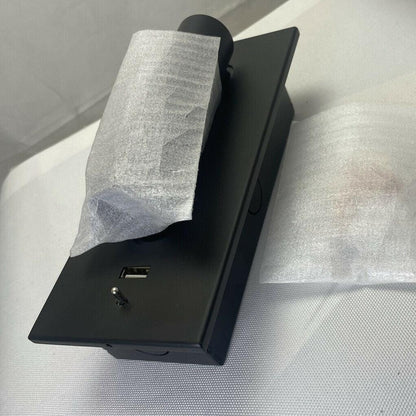 Black USB Wall Light with Adjustable Brightness and Touch Control