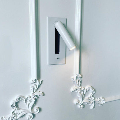 Folded Back Bedside Wall Lamp with Adjustable Brightness & Space-Savin