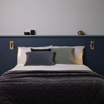 Folded Back Bedside Wall Lamp with Adjustable Brightness & Space-Savin