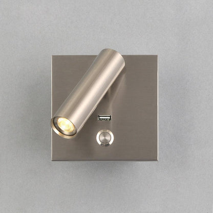Black USB Wall Light with Adjustable Brightness and Touch Control