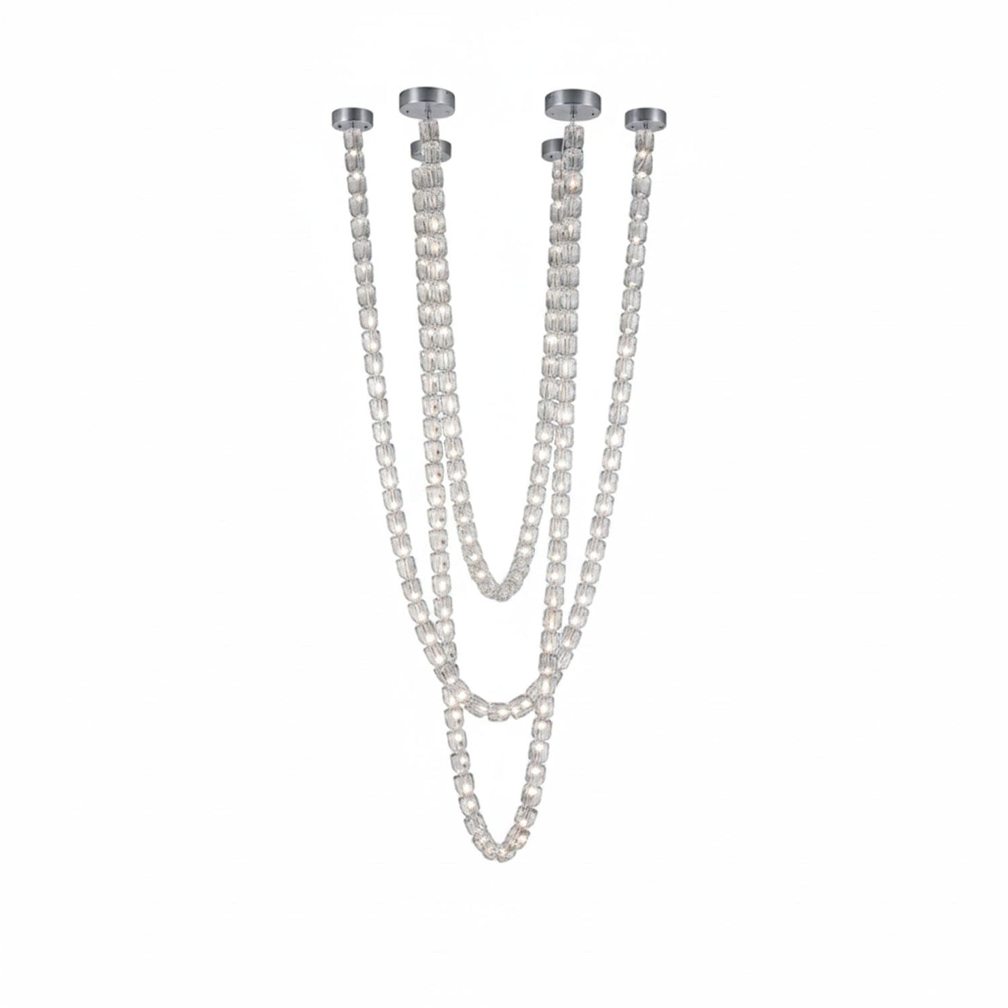 Gabriel Chrome Chandelier - Elegant Design with Adjustable Height & LE