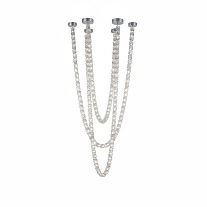 Gabriel Chrome Chandelier - Elegant Design with Adjustable Height & LE