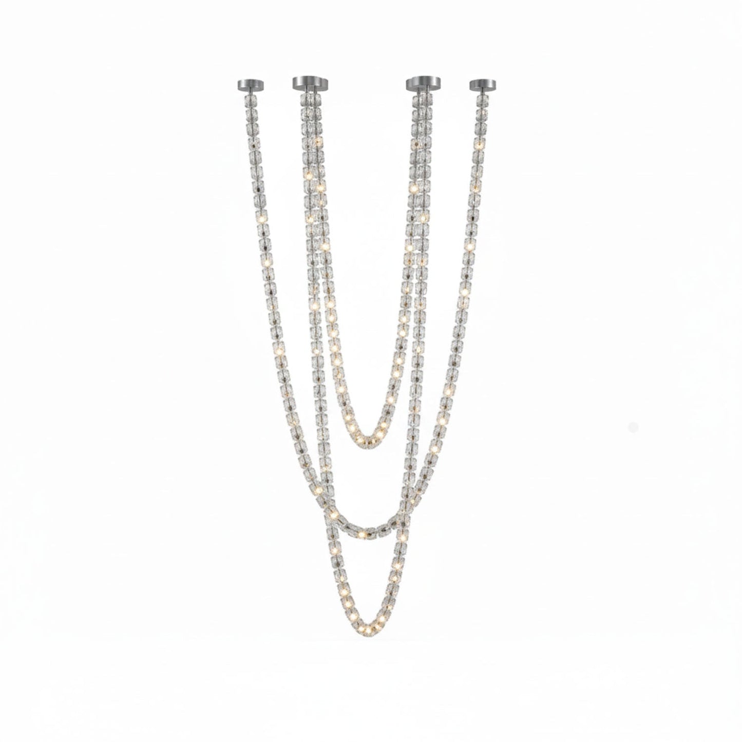 Gabriel Chrome Chandelier - Elegant Design with Adjustable Height & LE