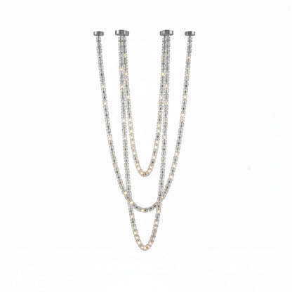 Gabriel Chrome Chandelier - Elegant Design with Adjustable Height & LE