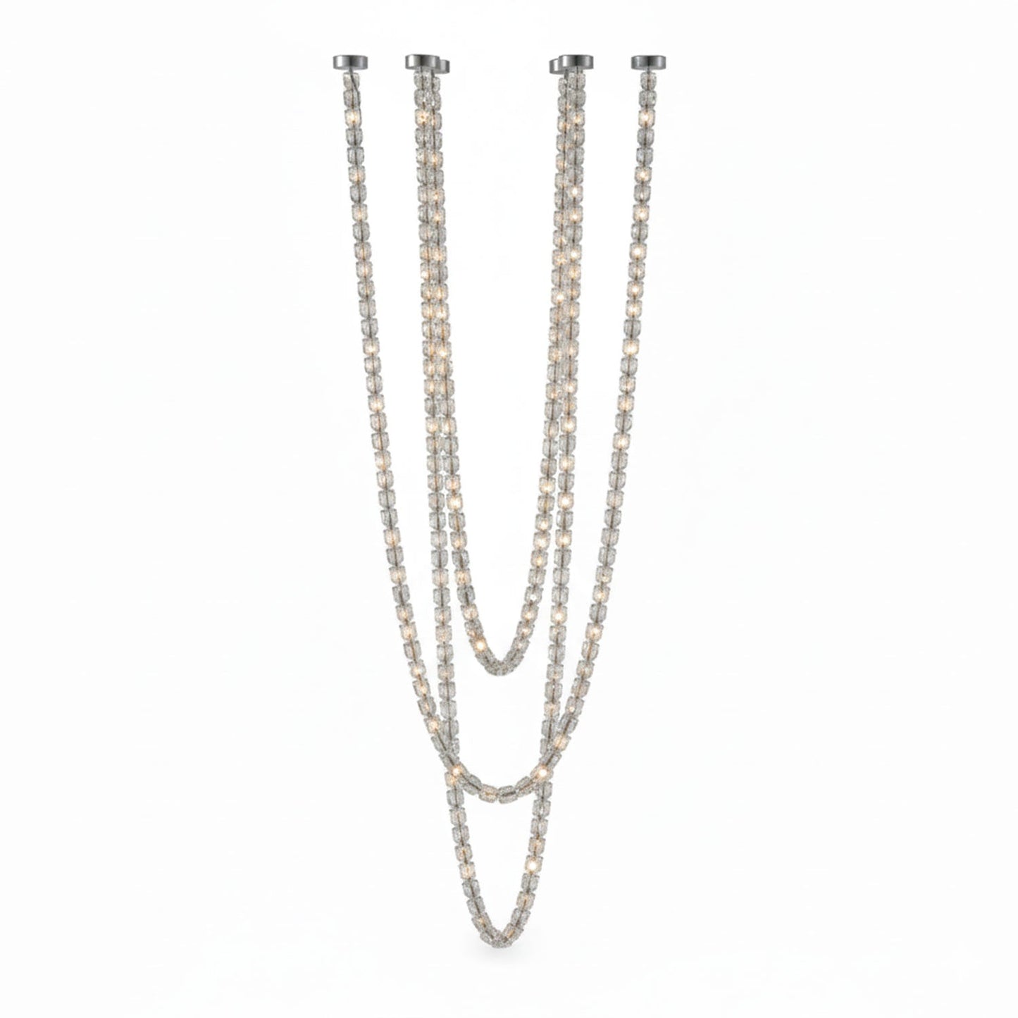 Gabriel Chrome Chandelier - Elegant Design with Adjustable Height & LE