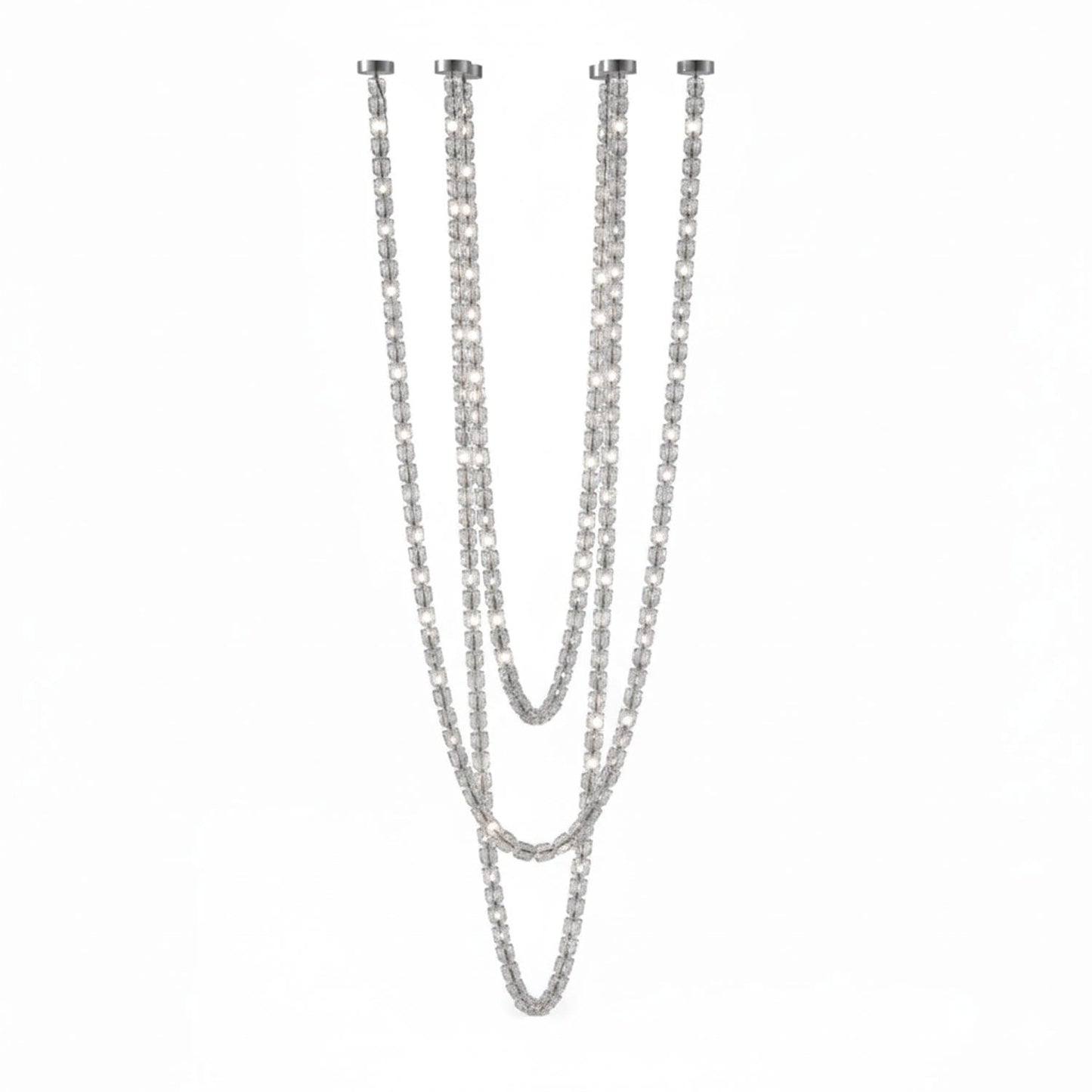 Gabriel Chrome Chandelier - Elegant Design with Adjustable Height & LE