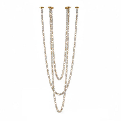 Gabriel Gold Chandelier - Elegant Design with Adjustable Brightness