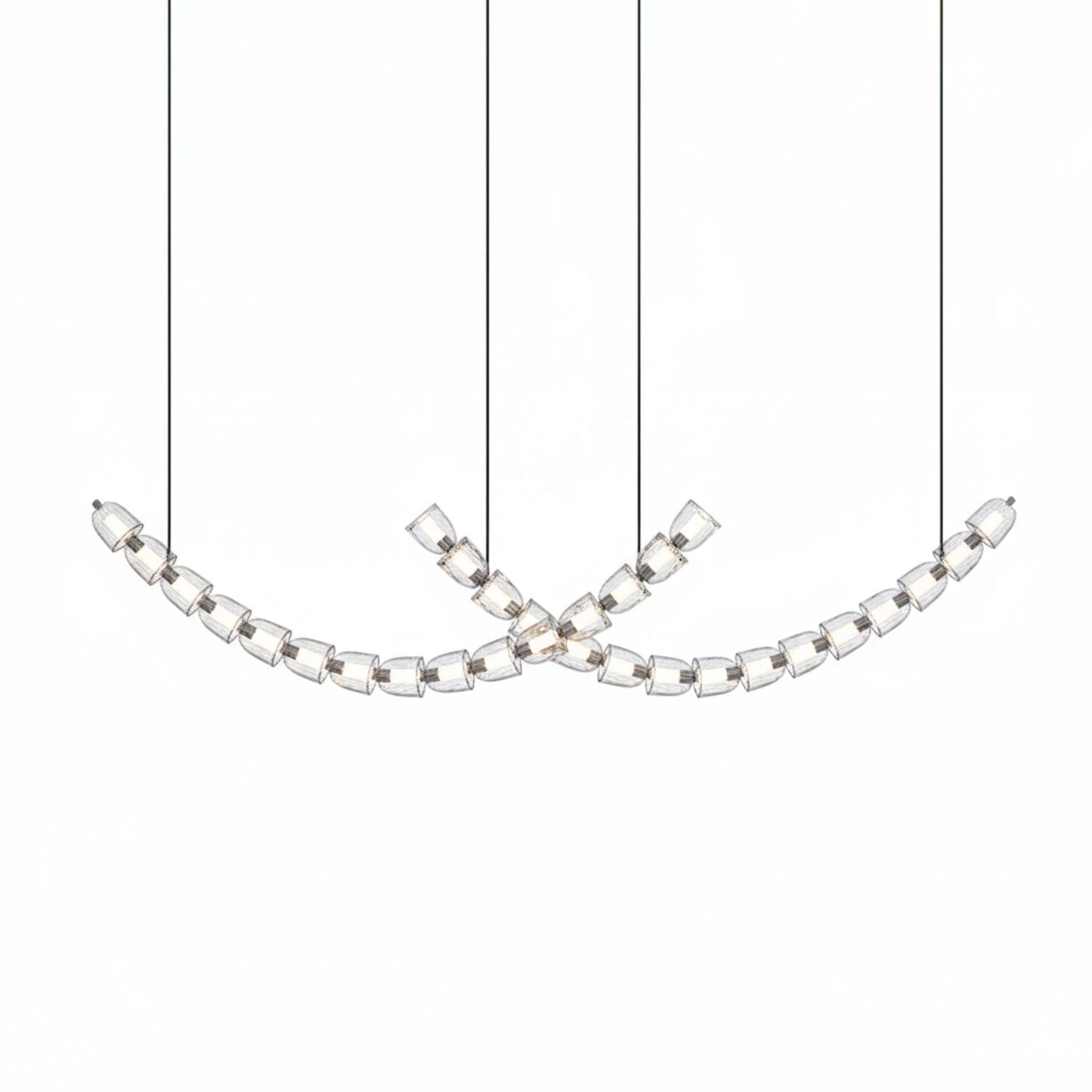 Gabriel Curved LED Chandelier | Custom Size, Dimmable, Elegant Design