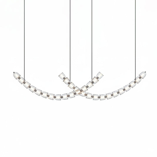 Gabriel Curved LED Chandelier | Custom Size, Dimmable, Elegant Design