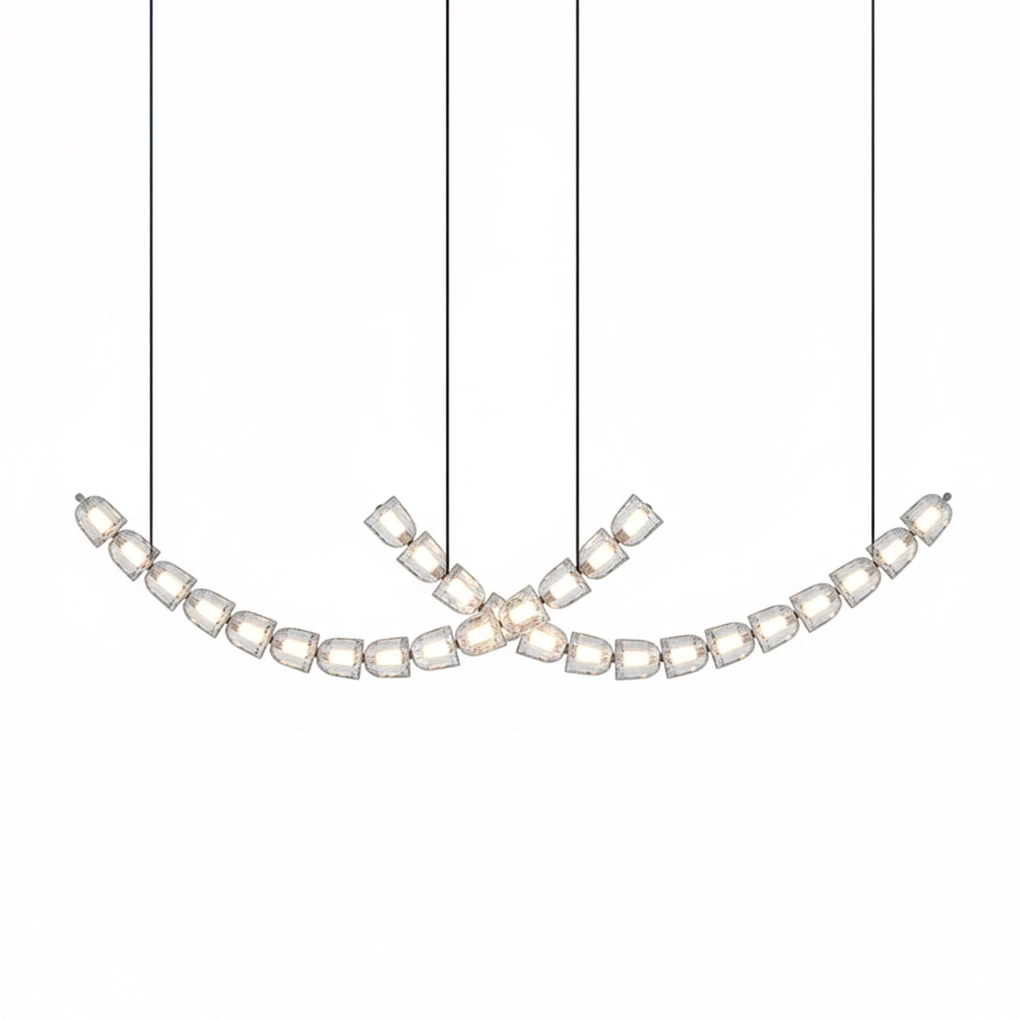 Gabriel Curved LED Chandelier | Custom Size, Dimmable, Elegant Design