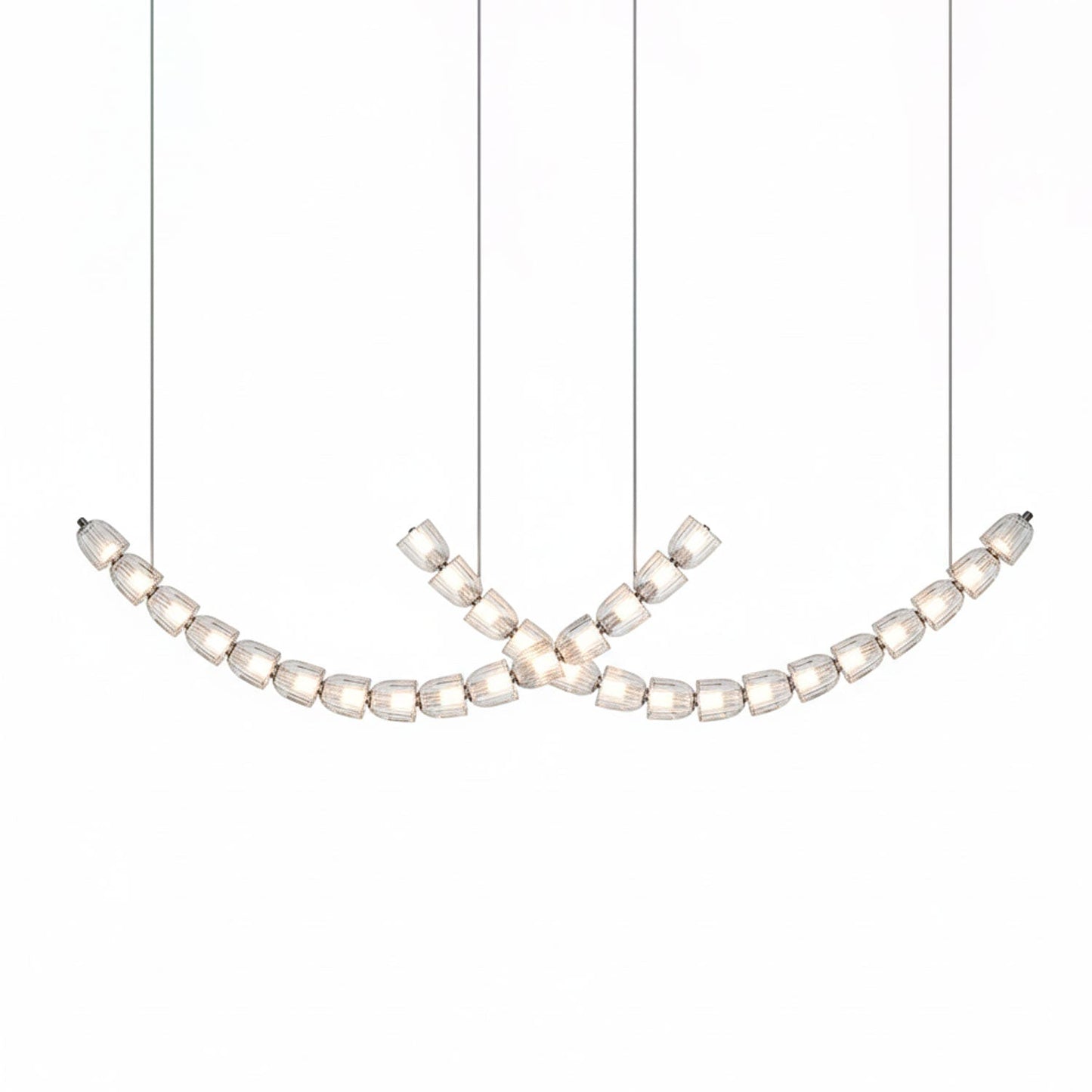 Gabriel Curved LED Chandelier | Custom Size, Dimmable, Elegant Design