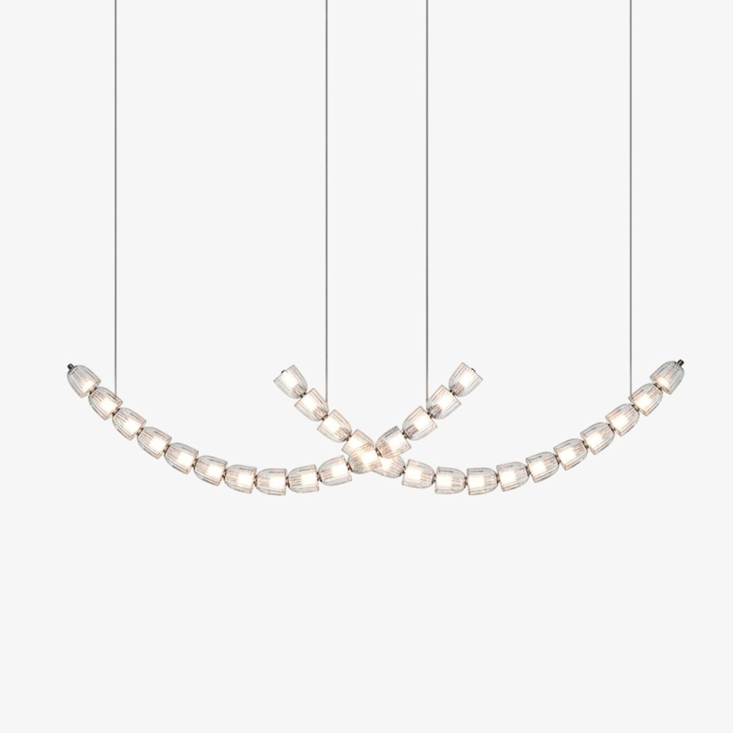 Gabriel Curved LED Chandelier | Custom Size, Dimmable, Elegant Design