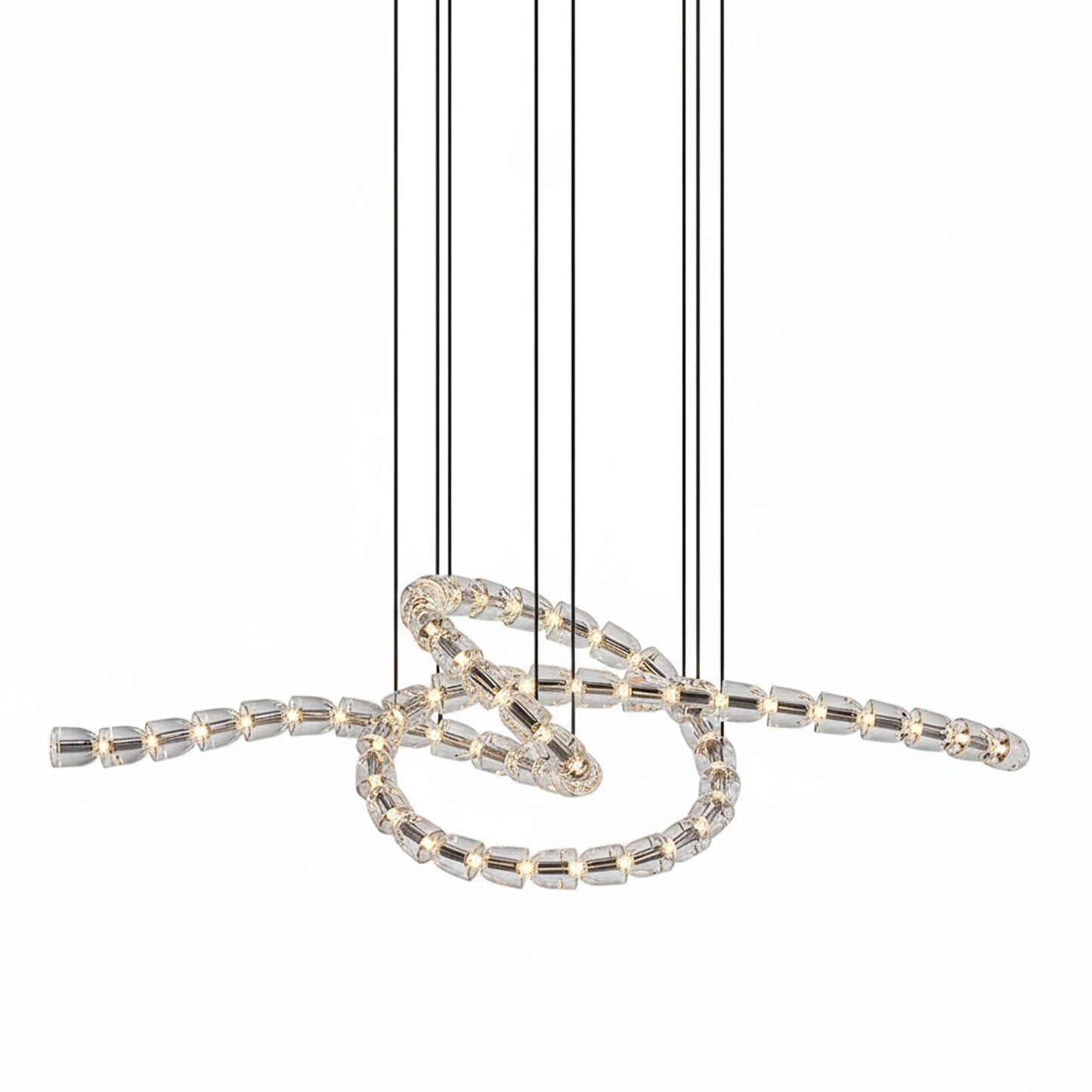 Gabriel Twist LED Chandelier | Custom Sizes, Energy-Efficient Lighting