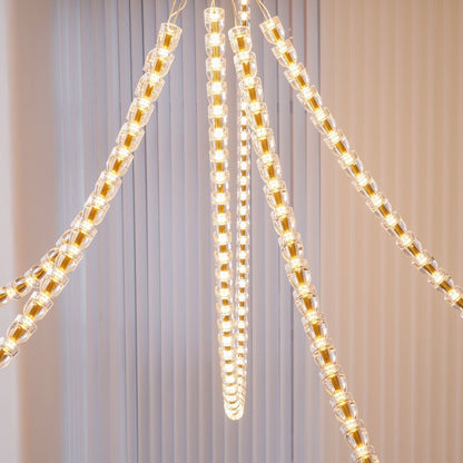 Gabriel Gold Chandelier - Elegant Design with Adjustable Brightness