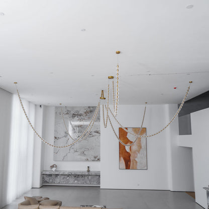 Gabriel Gold Chandelier - Elegant Design with Adjustable Brightness