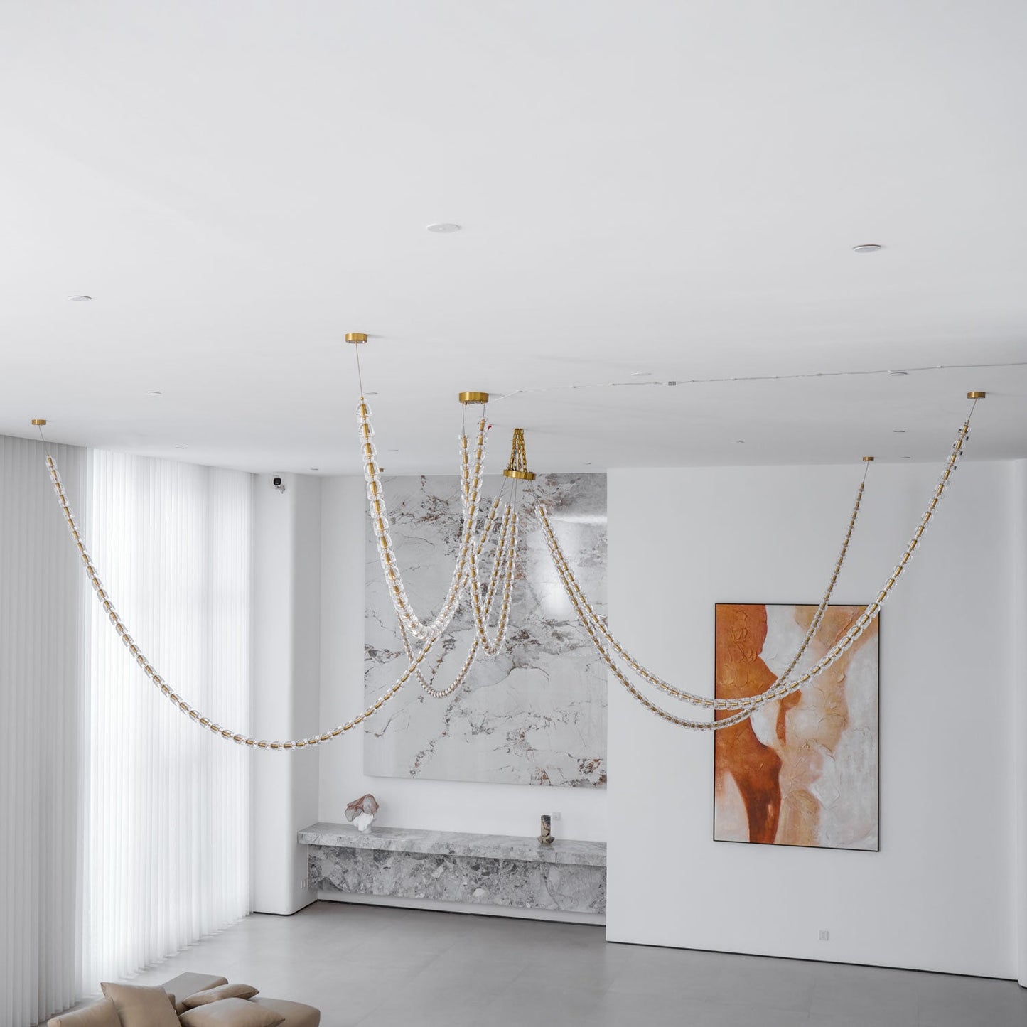Gabriel Gold Chandelier - Elegant Design with Adjustable Brightness