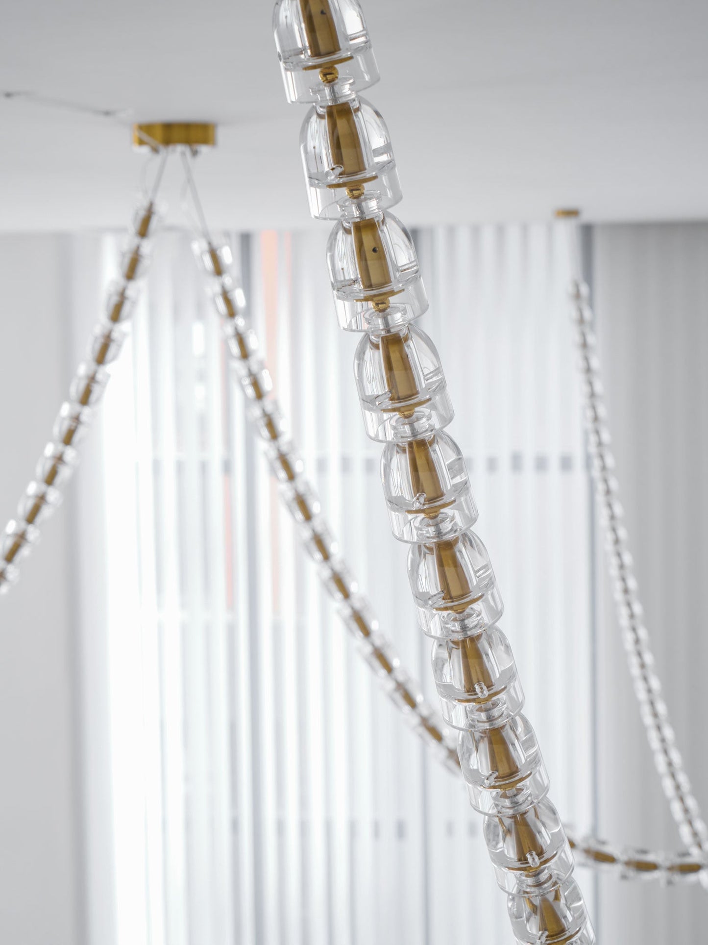 Gabriel Gold Chandelier - Elegant Design with Adjustable Brightness