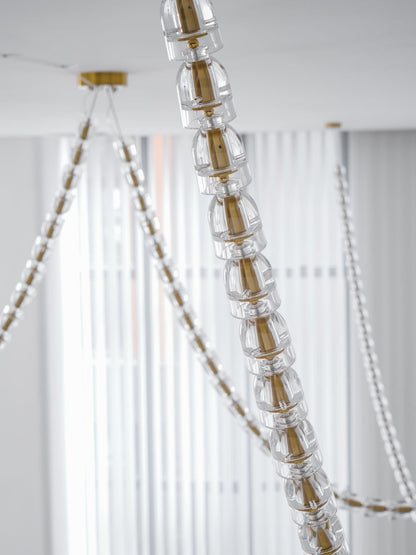 Gabriel Gold Chandelier - Elegant Design with Adjustable Brightness
