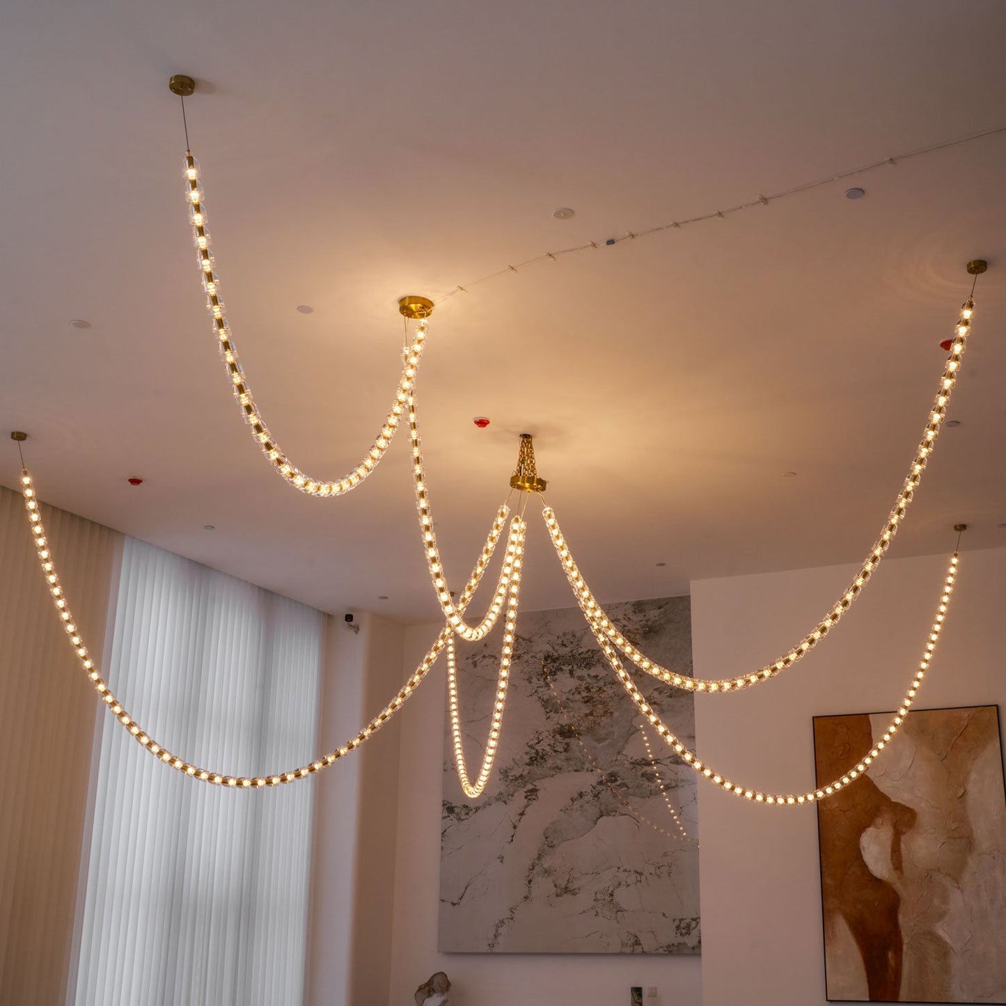 Gabriel Gold Chandelier - Elegant Design with Adjustable Brightness
