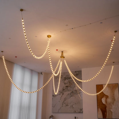 Gabriel Gold Chandelier - Elegant Design with Adjustable Brightness