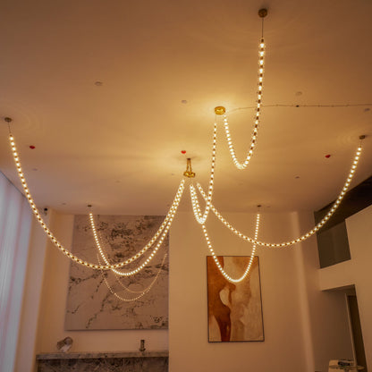 Gabriel Gold Chandelier - Elegant Design with Adjustable Brightness