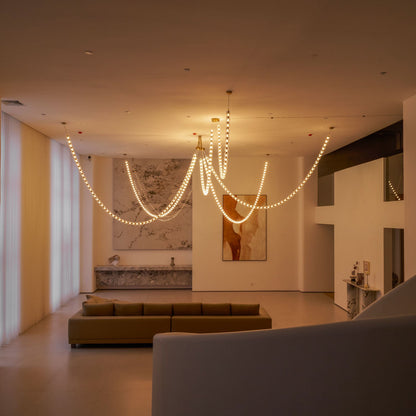 Gabriel Gold Chandelier - Elegant Design with Adjustable Brightness