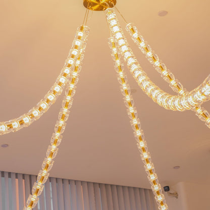 Gabriel Gold Chandelier - Elegant Design with Adjustable Brightness