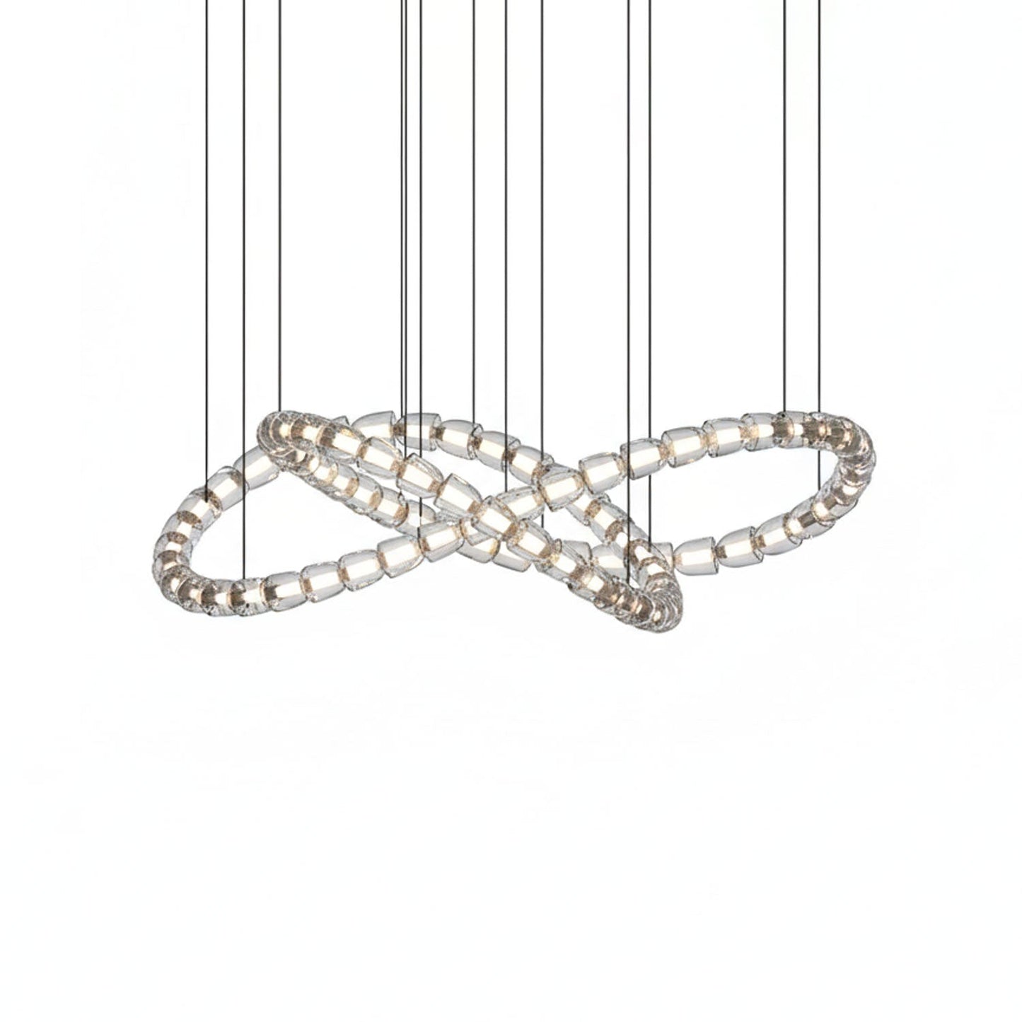 Gabriel Infinity Loop LED Chandelier - Dimmable, Modern Design