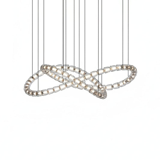 Gabriel Infinity Loop LED Chandelier - Dimmable, Modern Design
