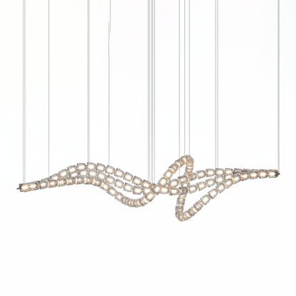 Gabriel Waveform LED Chandelier - Dimmable, Modern Design, Energy Effi