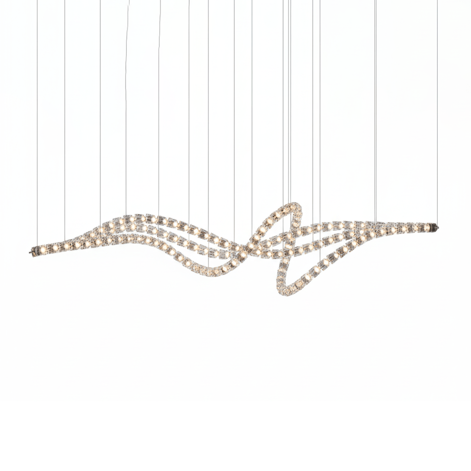 Gabriel Waveform LED Chandelier - Dimmable, Modern Design, Energy Effi