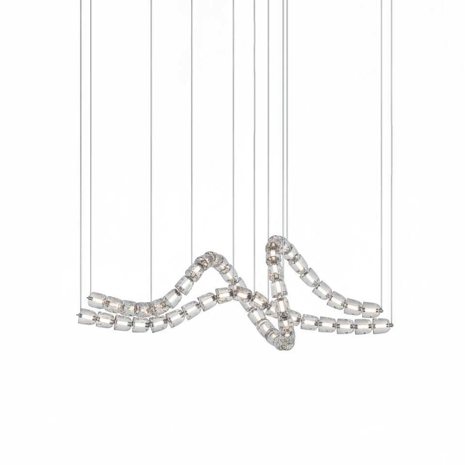 Gabriel Waveform LED Chandelier - Dimmable, Modern Design, Energy Effi